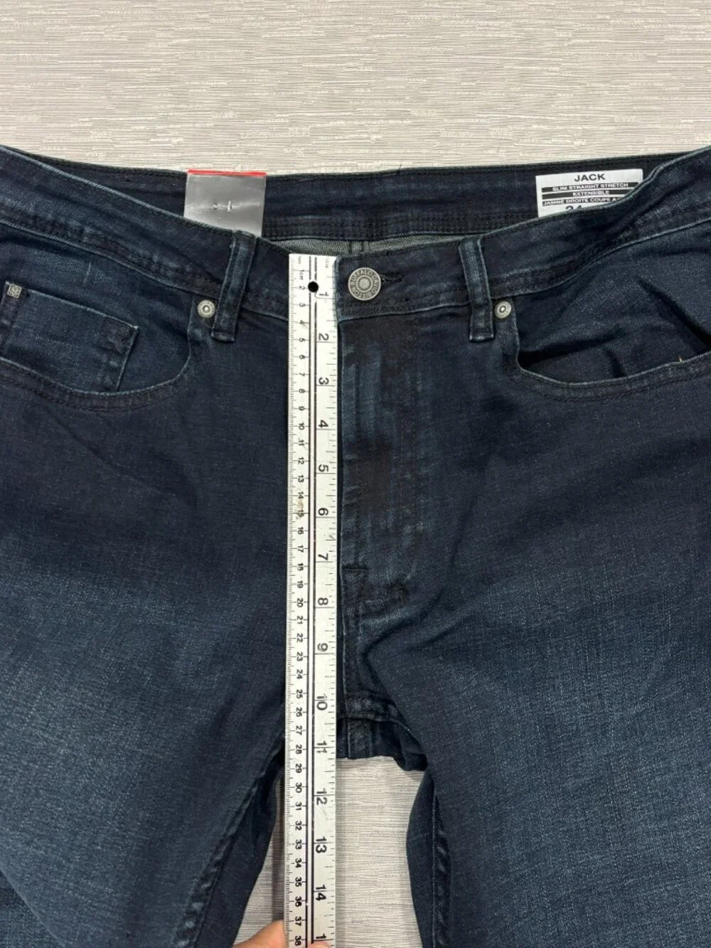 Buffalo David Bitton Jack Jeans Mens 34 x 32 Slim Fit Straight Dark Wash Denim - Picture 11 of 14